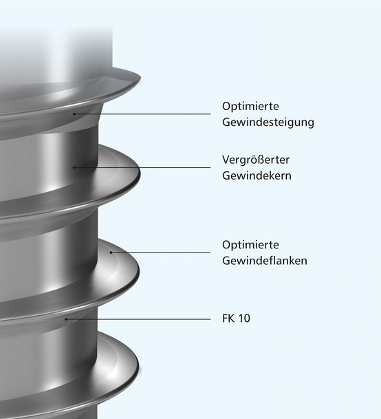 ARNOLD UMFORMTECHNIK: Gewindeformende Schraube für Hochleistungs- und Biokunststoffe 